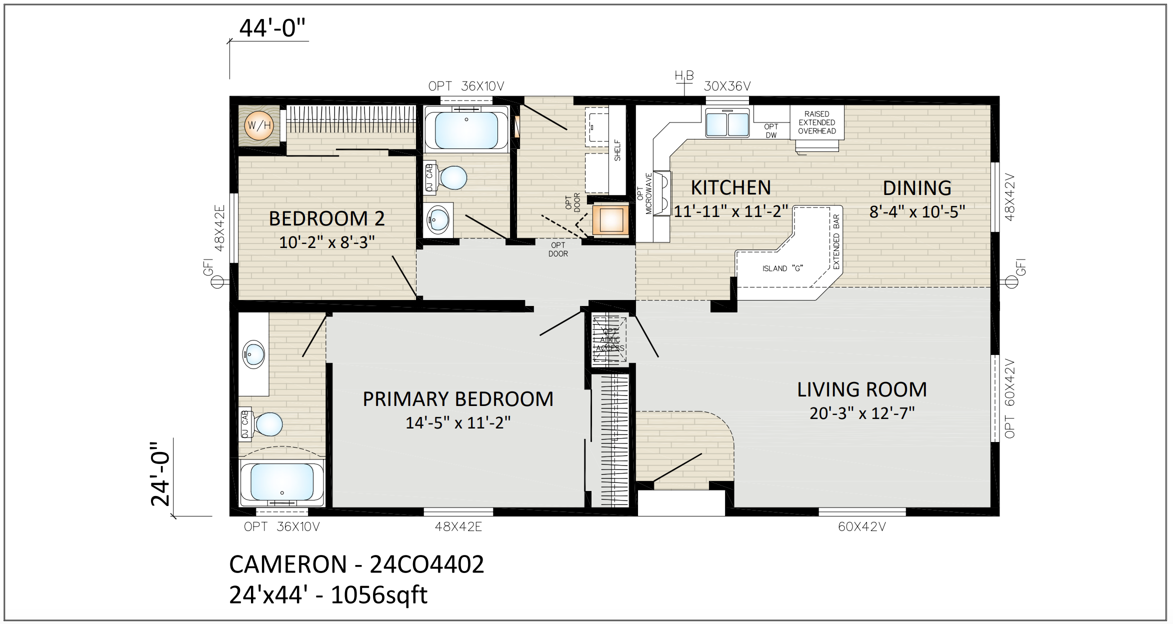Cameron Double Section Floorplan