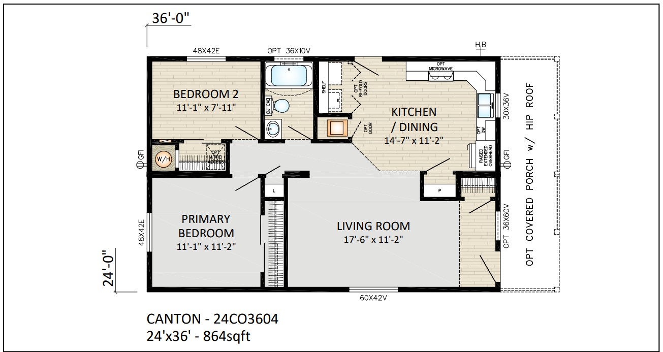 Canton Double Section Home