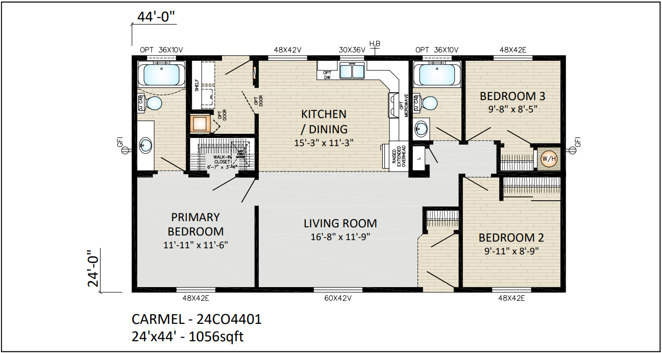 Carmel Double Section Floorplan