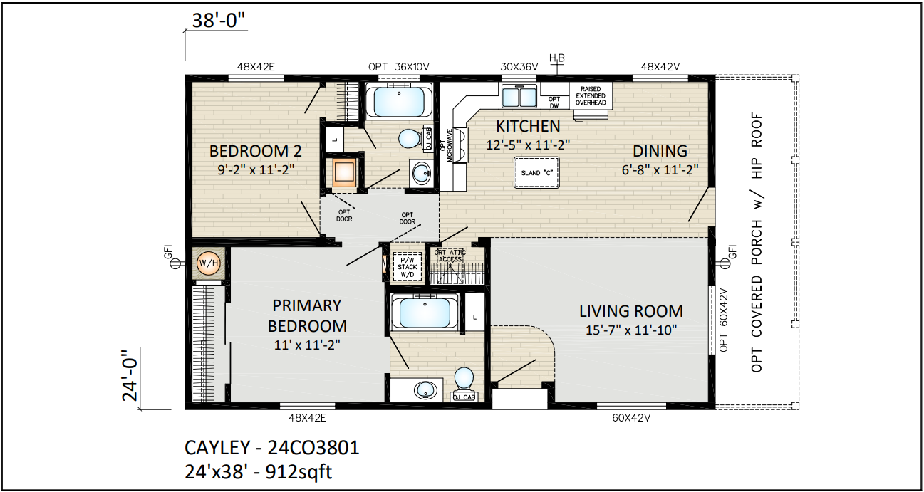Cayley Double Section Floorplan