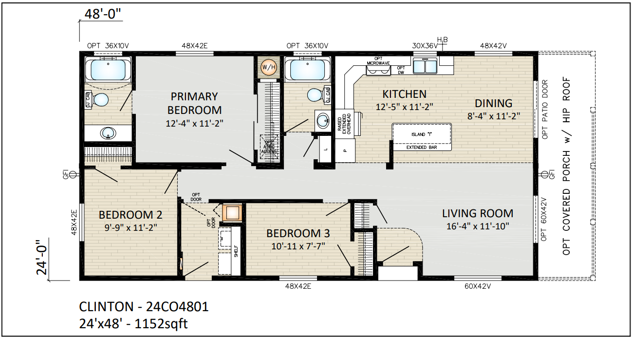 Clinton Double Section Floorplan