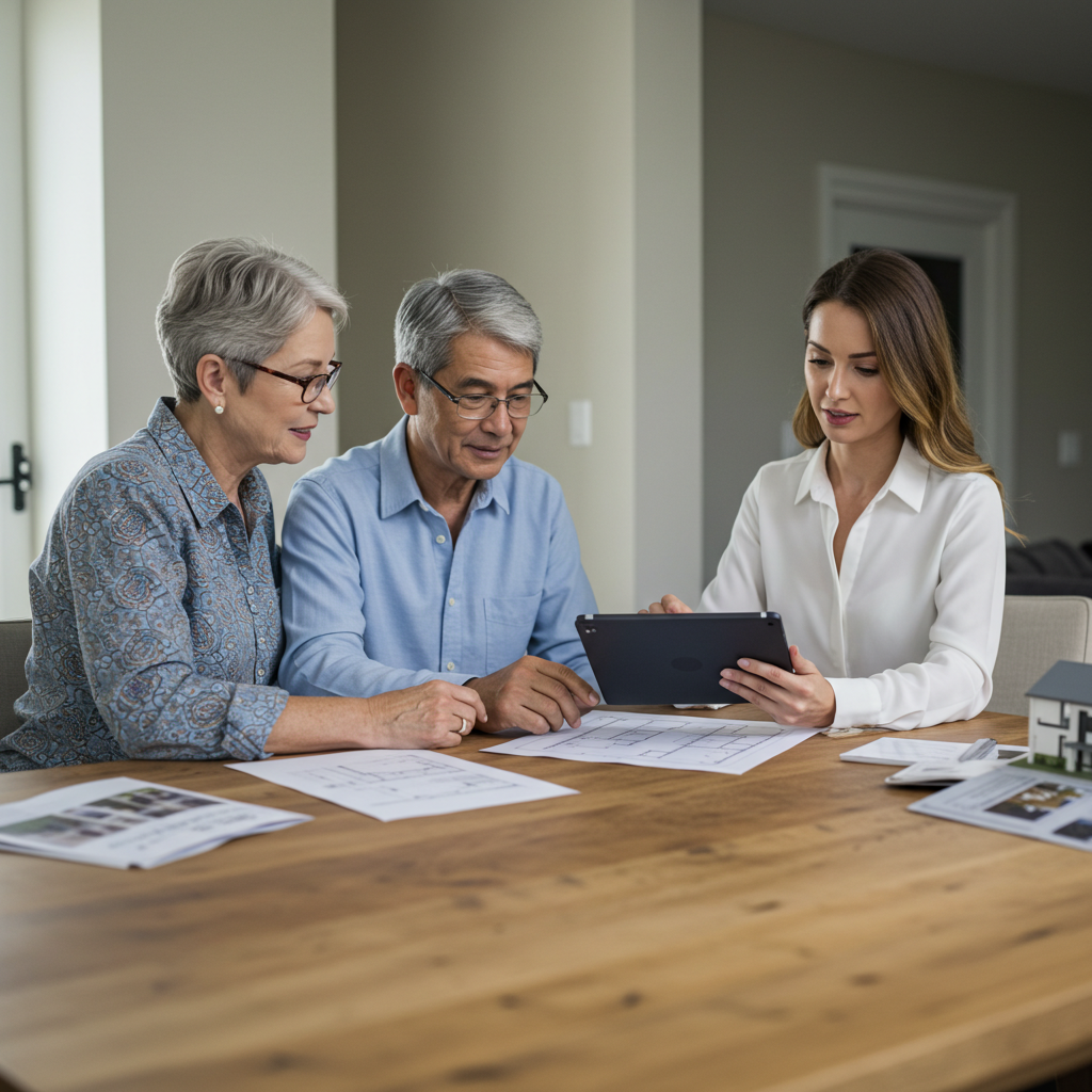 Sechelt couple designing a modular home with an ecofab homes salesperson