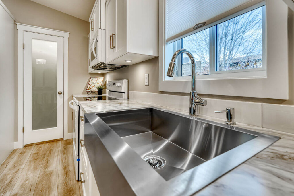 Bright kitchen with functional design and quality hardware