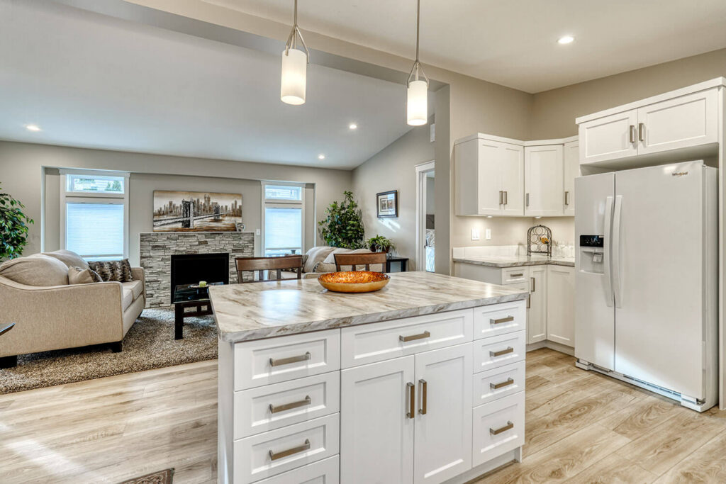 Modern kitchen with premium appliances and finishes
