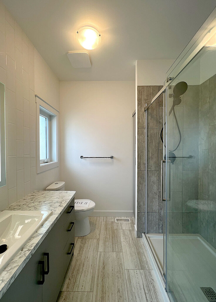 Bright bathroom with clean modern aesthetic