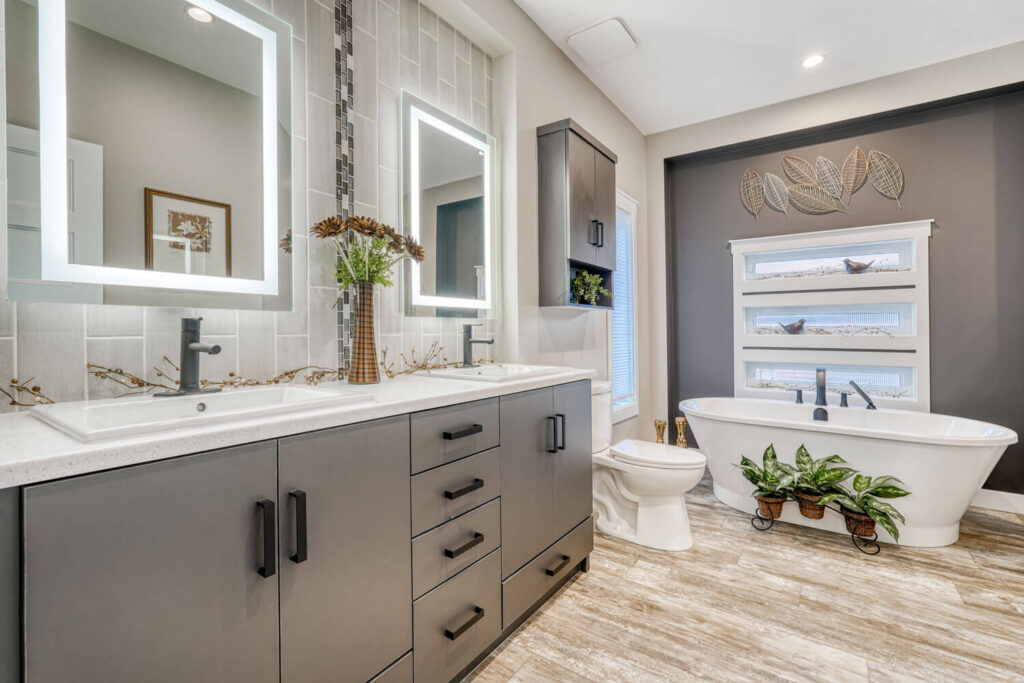 Functional bathroom with premium finishes