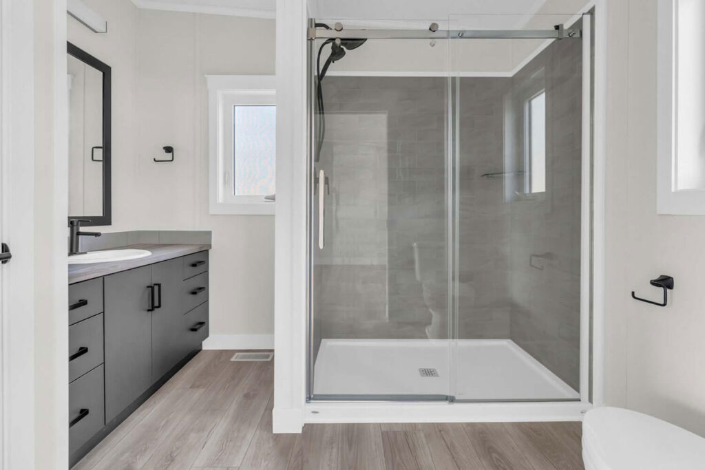 Well-appointed bathroom with quality hardware