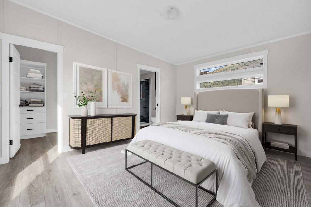 Master suite with premium finishes and natural light